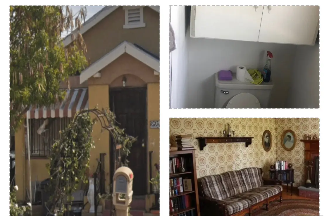 No Need To Clean Your House When You Sell To Us! Cluttered interior of a hoarder house with stacks of boxes, old furniture, and miscellaneous items scattered throughout